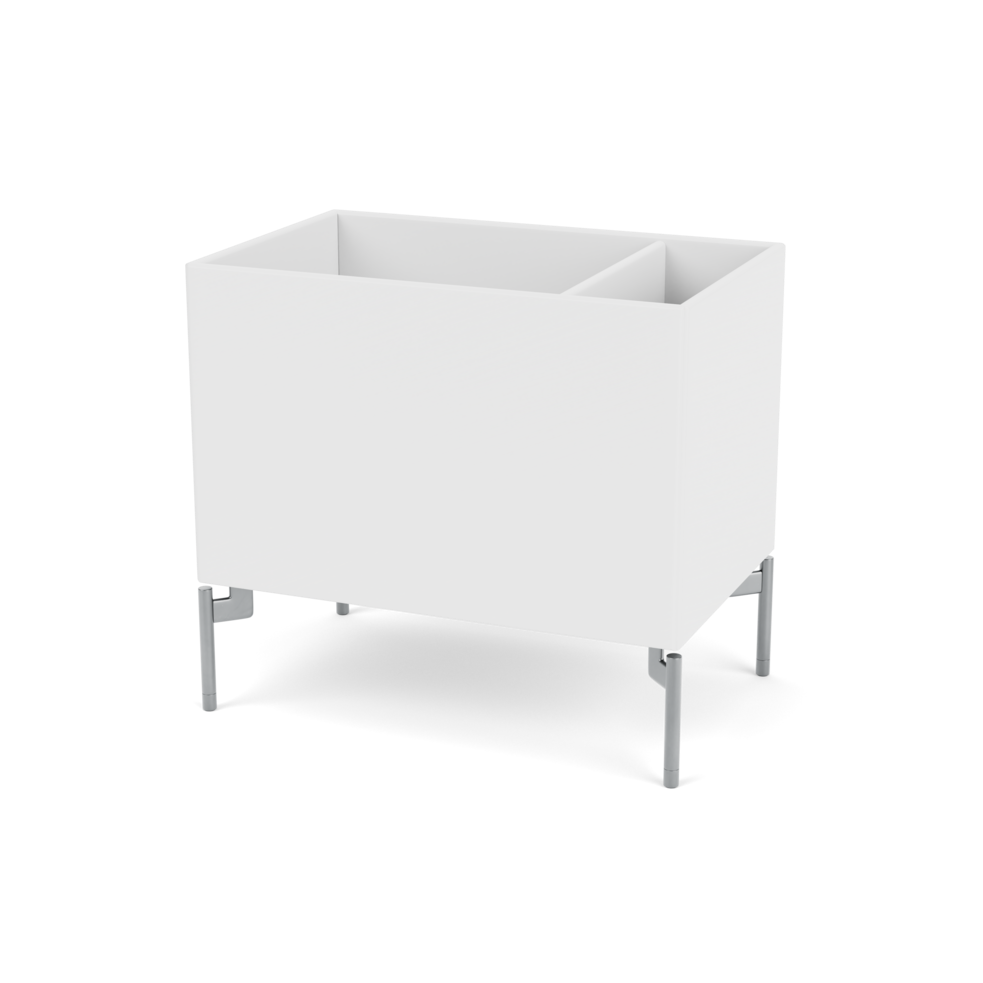 Plantekasse B46,8 cm fra Montana (Dybde: 30 cm, Snow, Inkl. ben – krom)