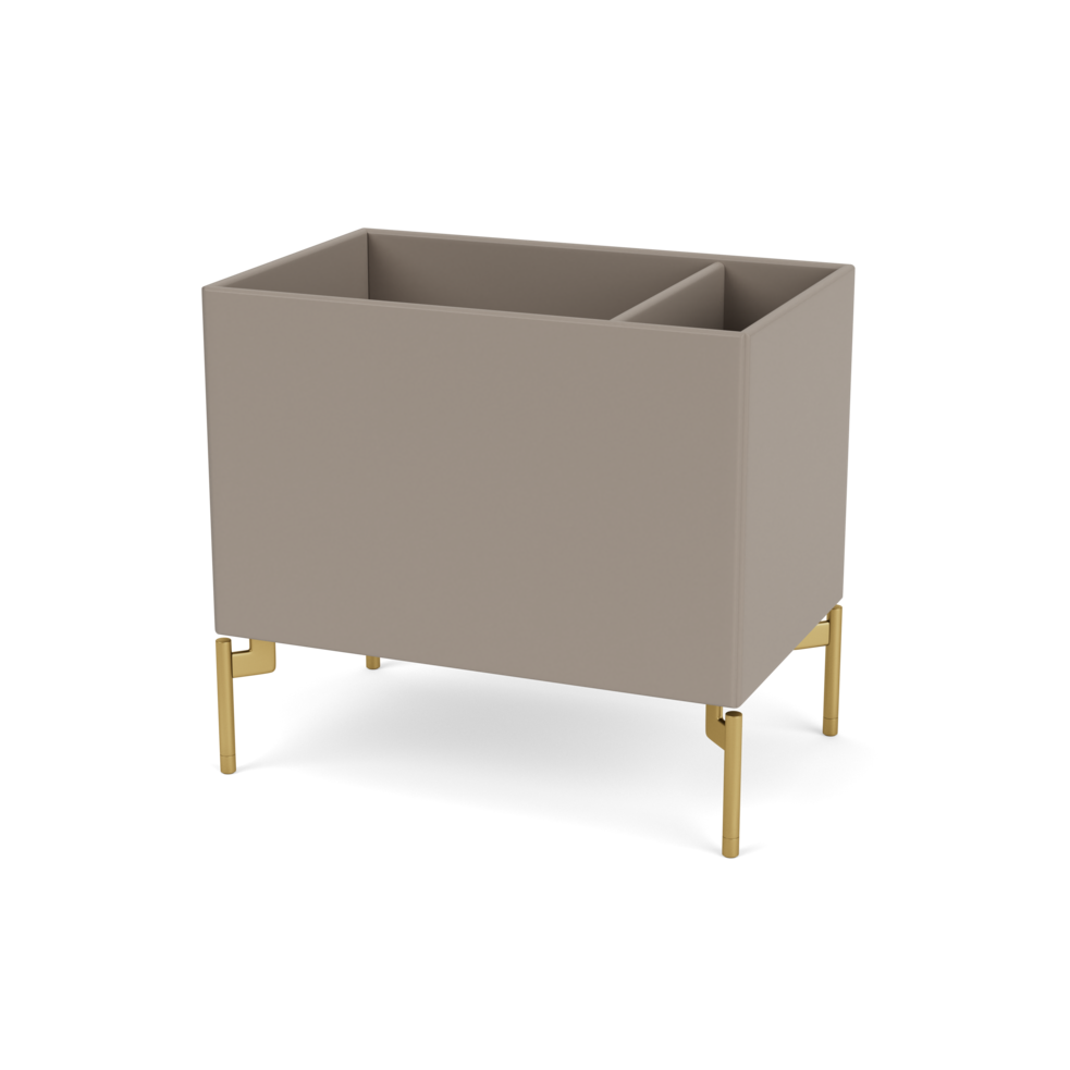 Plantekasse B46,8 cm fra Montana (Dybde: 30 cm, Truffle, Inkl. ben – messing)