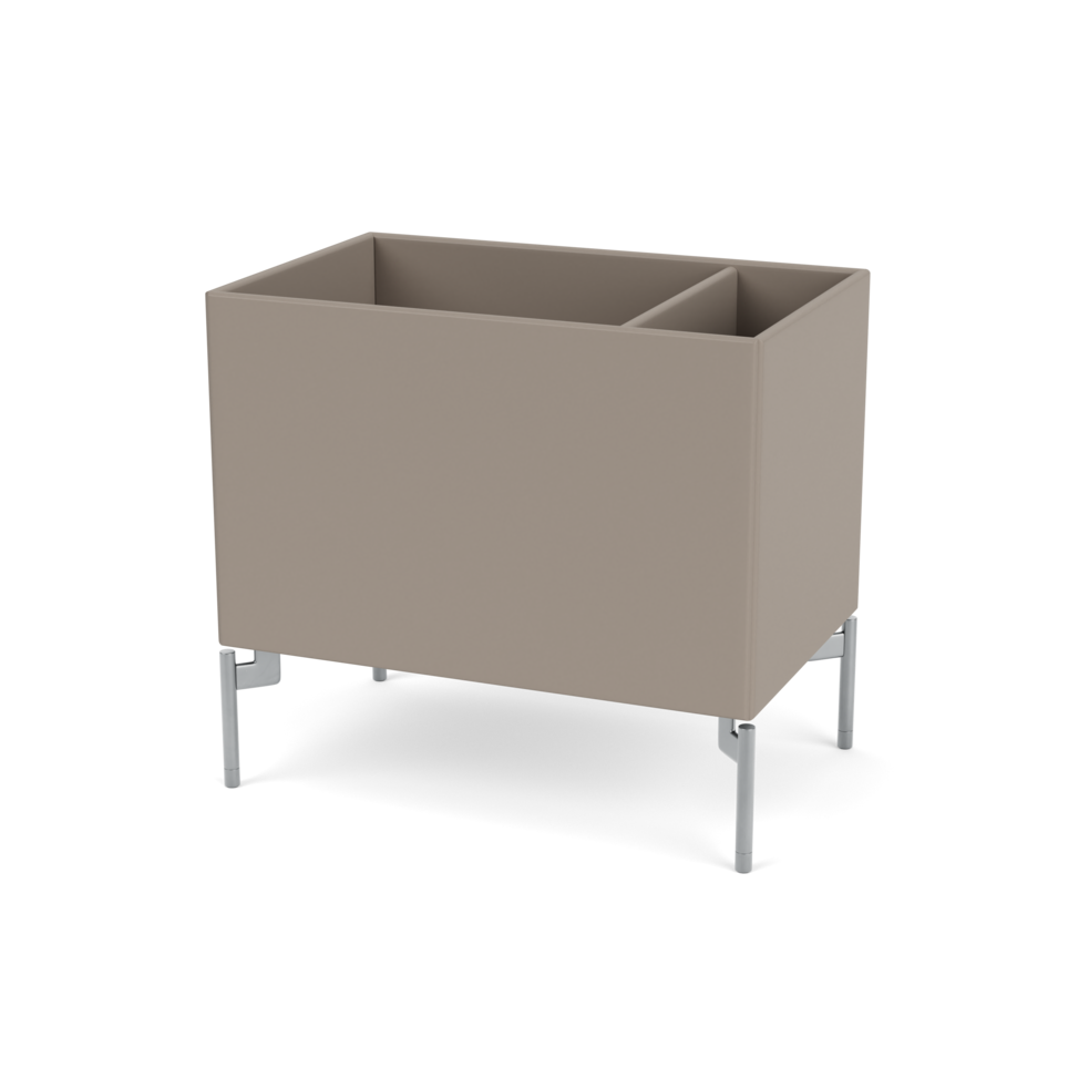 Plantekasse B46,8 cm fra Montana (Dybde: 30 cm, Truffle, Inkl. ben – krom)