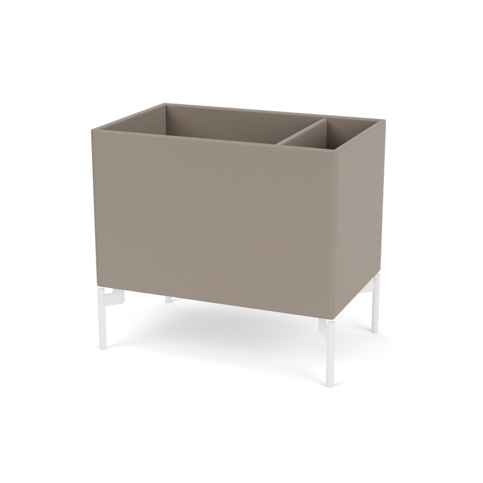 Plantekasse B46,8 cm fra Montana (Dybde: 30 cm, Truffle, Inkl. ben – snow)