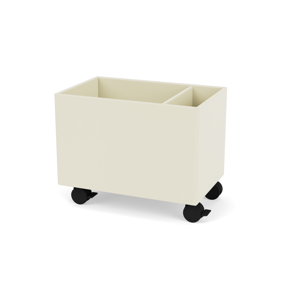 Plantekasse B46,8 cm fra Montana (Dybde: 30 cm, Vanilla, Inkl. hjul)