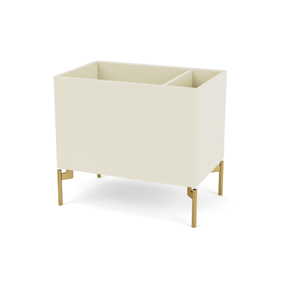 Plantekasse B46,8 cm fra Montana (Dybde: 30 cm, Vanilla, Inkl. ben – messing)