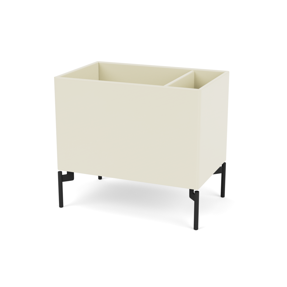 Plantekasse B46,8 cm fra Montana (Dybde: 30 cm, Vanilla, Inkl. ben – black)