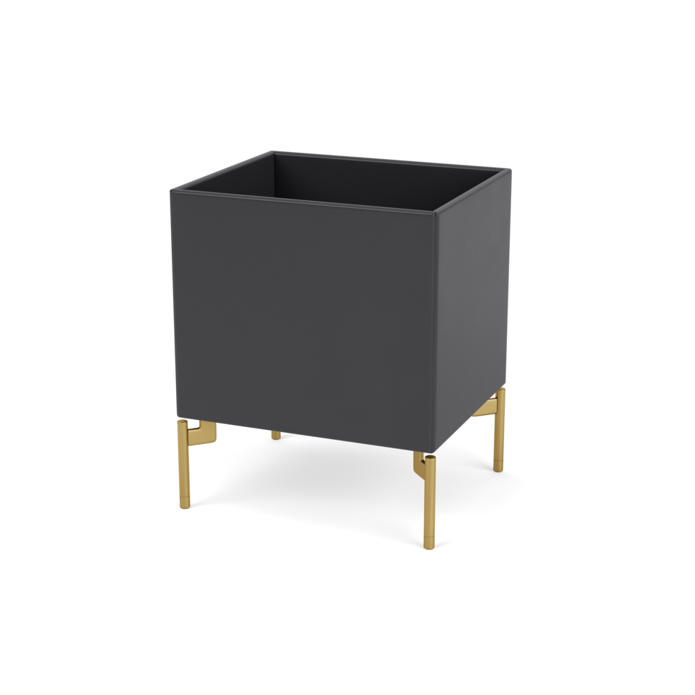Plantekasse B35,4 cm fra Montana (Dybde: 30 cm, Anthracite, Inkl. ben – messing)