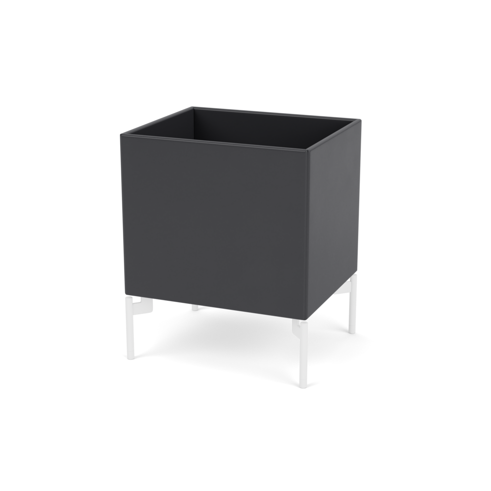Plantekasse B35,4 cm fra Montana (Dybde: 30 cm, Anthracite, Inkl. ben – snow)