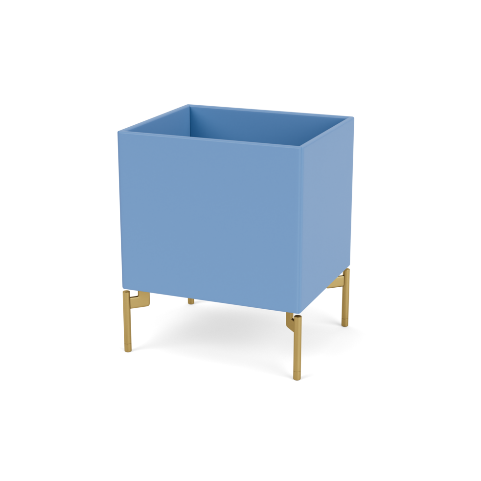 Plantekasse B35,4 cm fra Montana (Dybde: 30 cm, Azure, Inkl. ben – messing)
