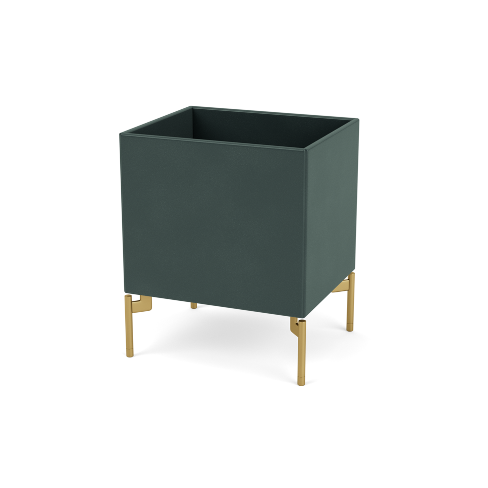 Plantekasse B35,4 cm fra Montana (Dybde: 30 cm, Black Jade, Inkl. ben – messing)