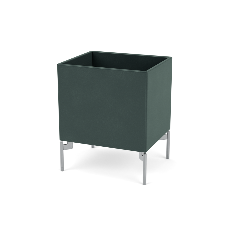 Plantekasse B35,4 cm fra Montana (Dybde: 30 cm, Black Jade, Inkl. ben – krom)