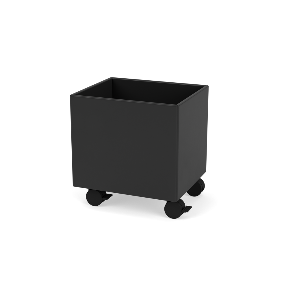 Plantekasse B35,4 cm fra Montana (Dybde: 38 cm, Black, Inkl. hjul)