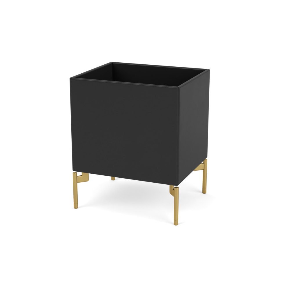 Plantekasse B35,4 cm fra Montana (Dybde: 30 cm, Black, Inkl. ben – messing)