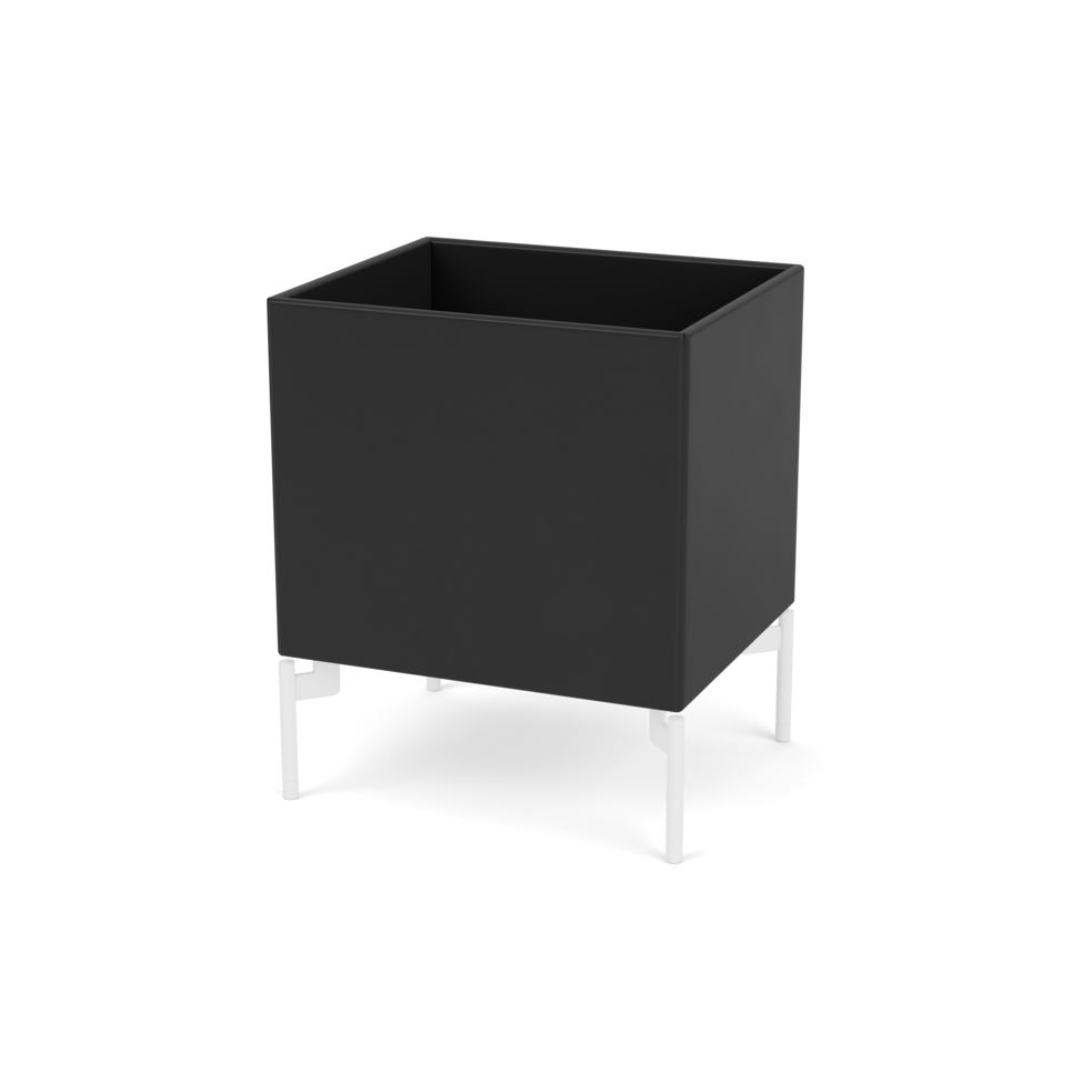 Plantekasse B35,4 cm fra Montana (Dybde: 30 cm, Black, Inkl. ben – snow)