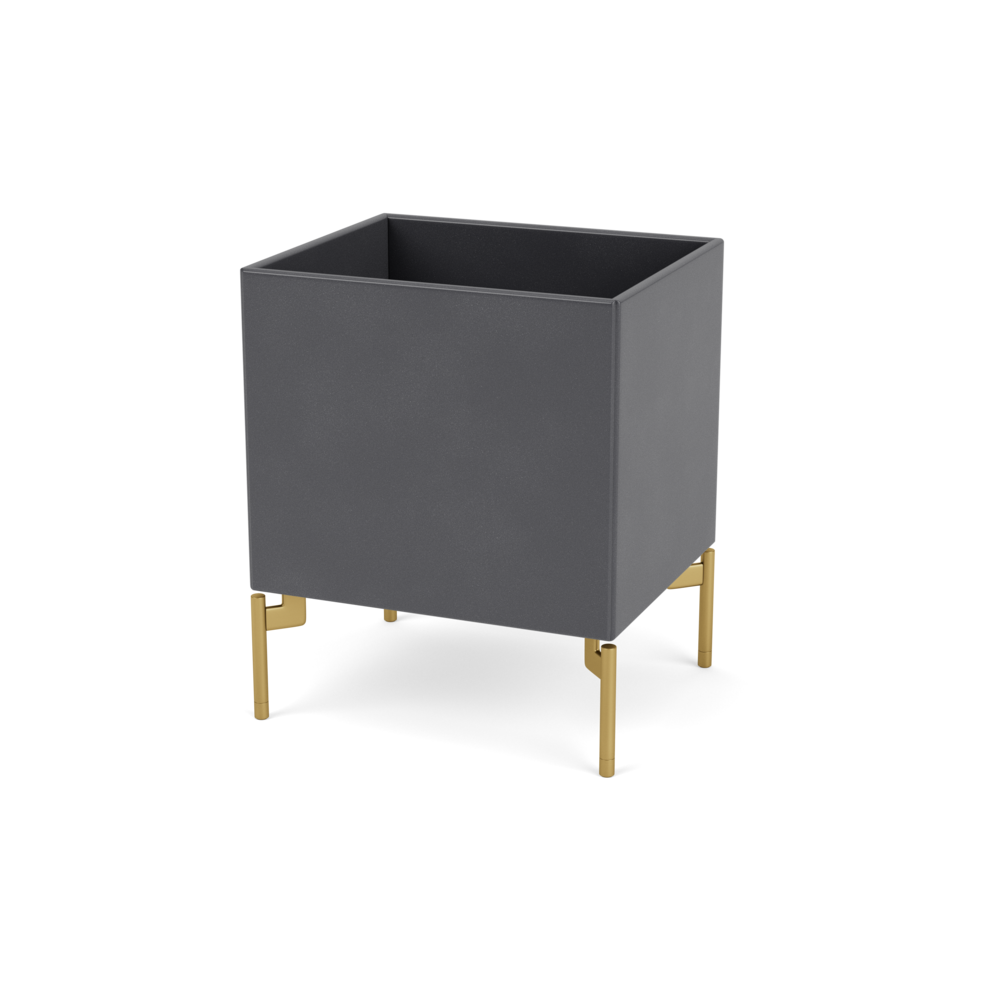 Plantekasse B35,4 cm fra Montana (Dybde: 30 cm, Coal, Inkl. ben – messing)