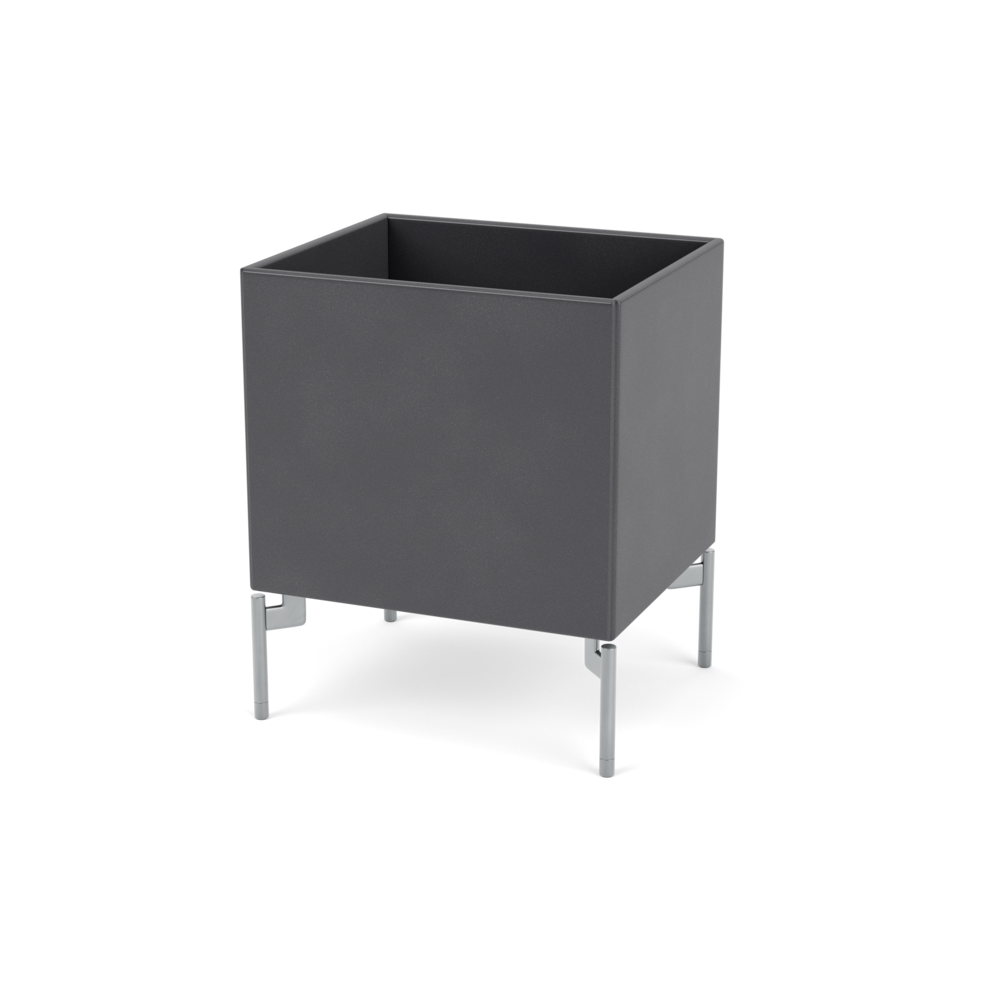 Plantekasse B35,4 cm fra Montana (Dybde: 30 cm, Coal, Inkl. ben – krom)