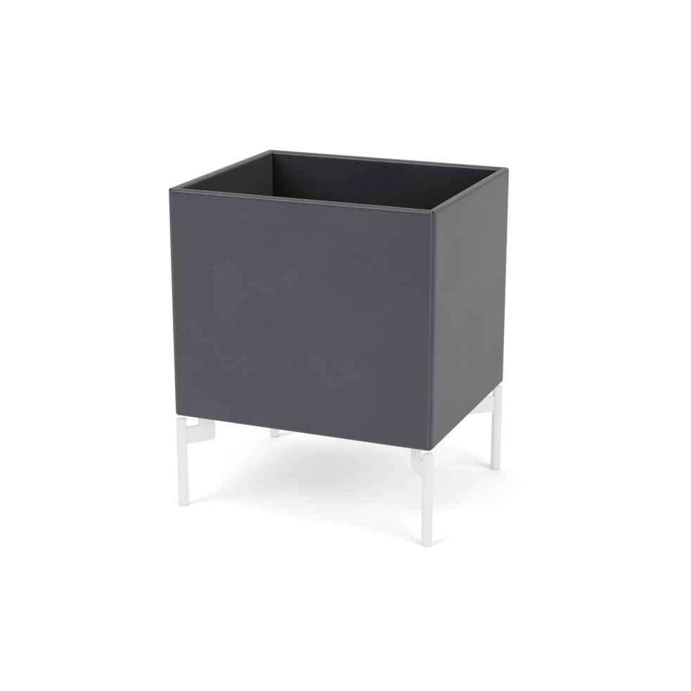 Plantekasse B35,4 cm fra Montana (Dybde: 30 cm, Coal, Inkl. ben – snow)