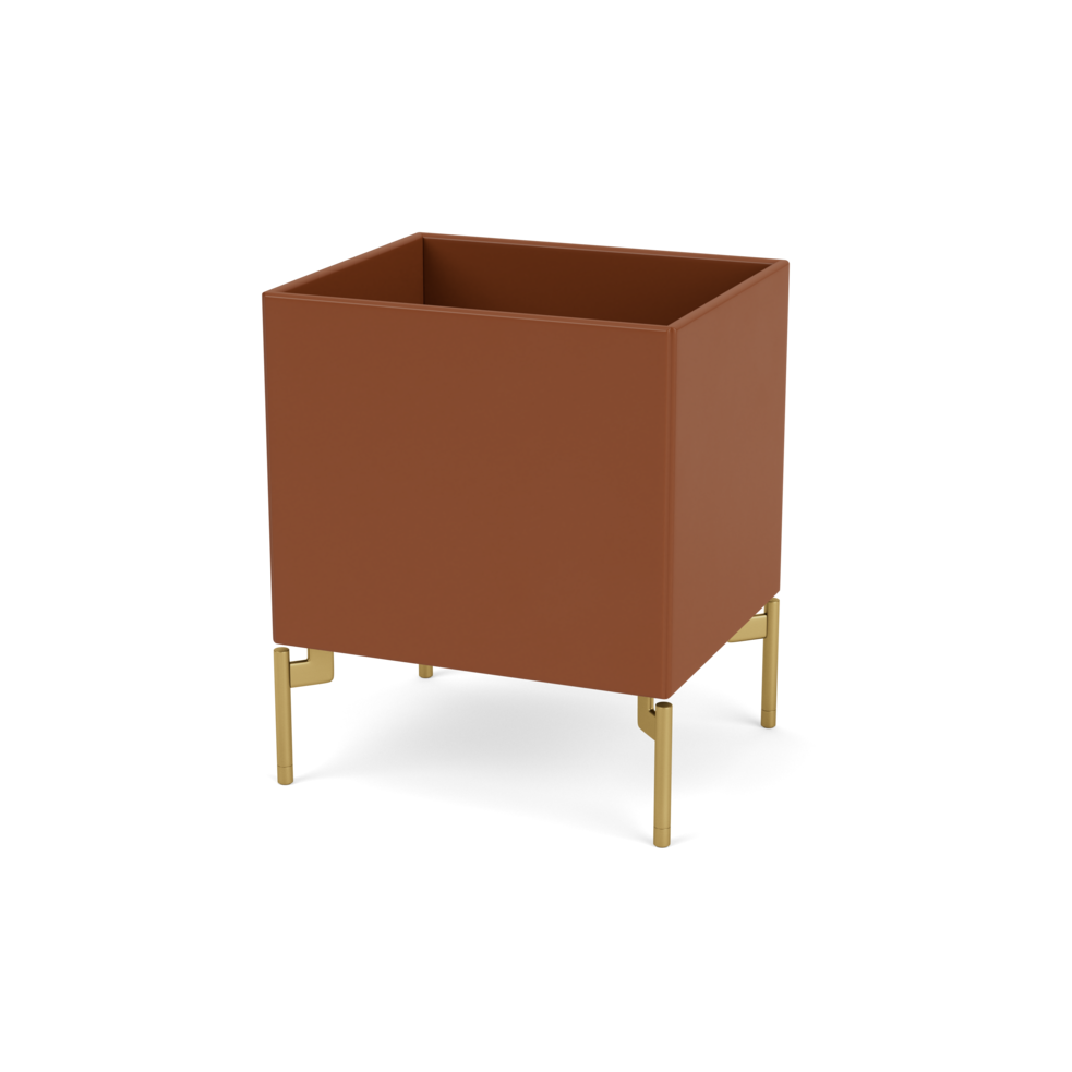 Plantekasse B35,4 cm fra Montana (Dybde: 30 cm, Hazelnut, Inkl. ben – messing)