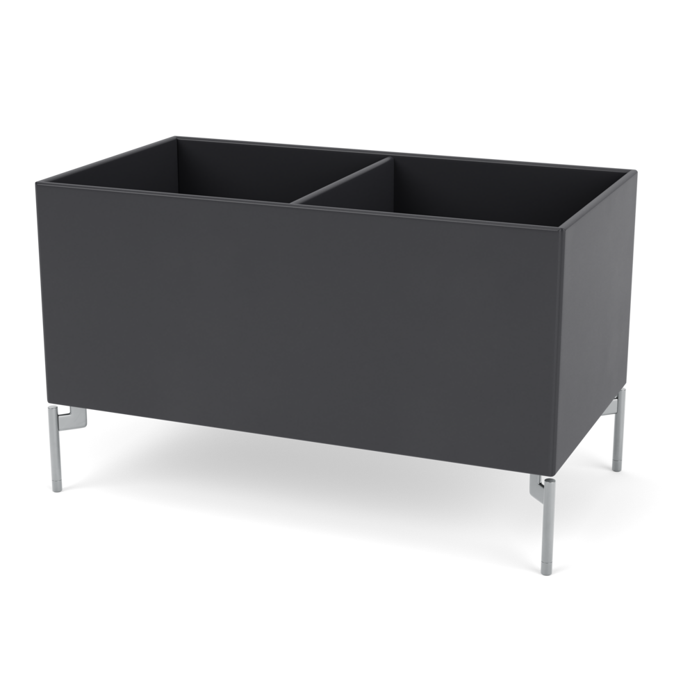 Plantekasse B69,6 cm fra Montana (Dybde: 38 cm, Anthracite, Inkl. ben – krom)