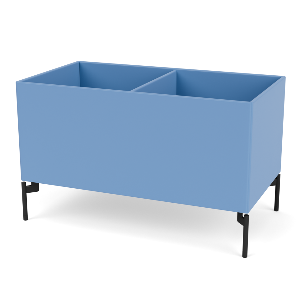 Plantekasse B69,6 cm fra Montana (Dybde: 38 cm, Azure, Inkl. ben – black)