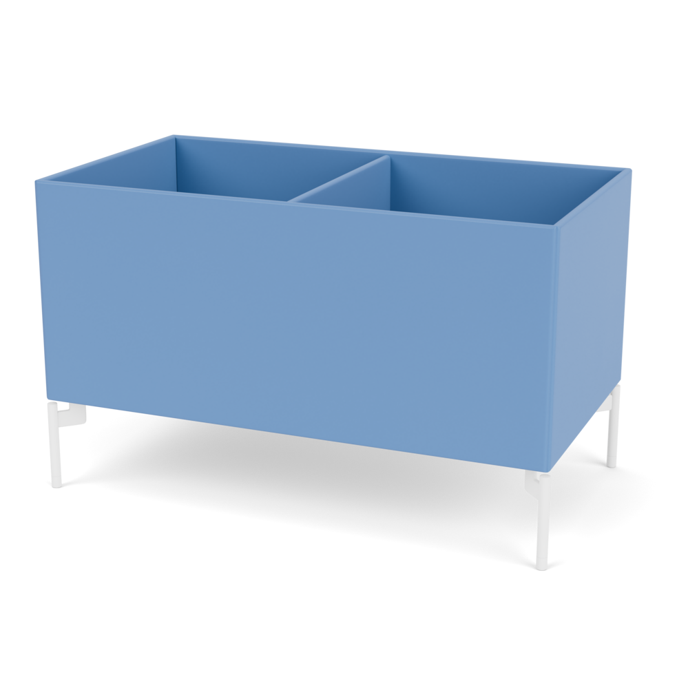 Plantekasse B69,6 cm fra Montana (Dybde: 38 cm, Azure, Inkl. ben – snow)