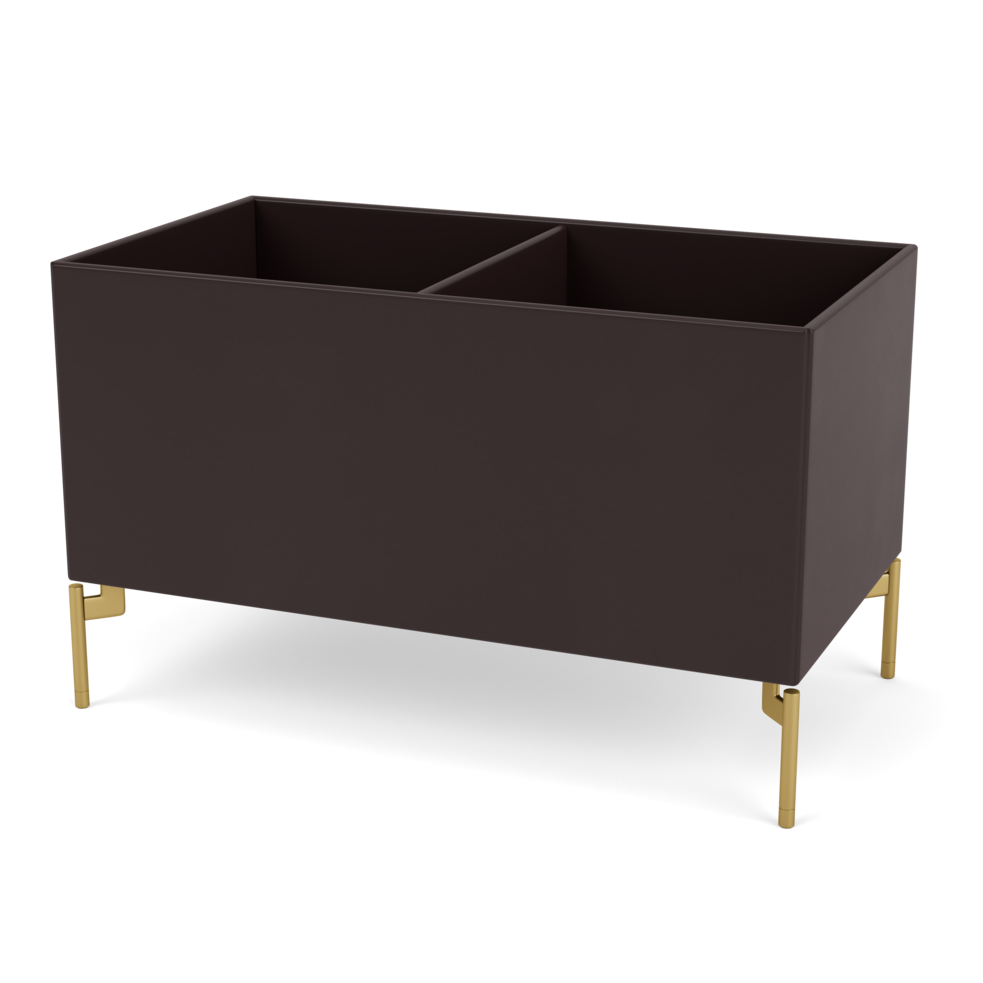 Plantekasse B69,6 cm fra Montana (Dybde: 38 cm, Balsamic, Inkl. ben – messing)