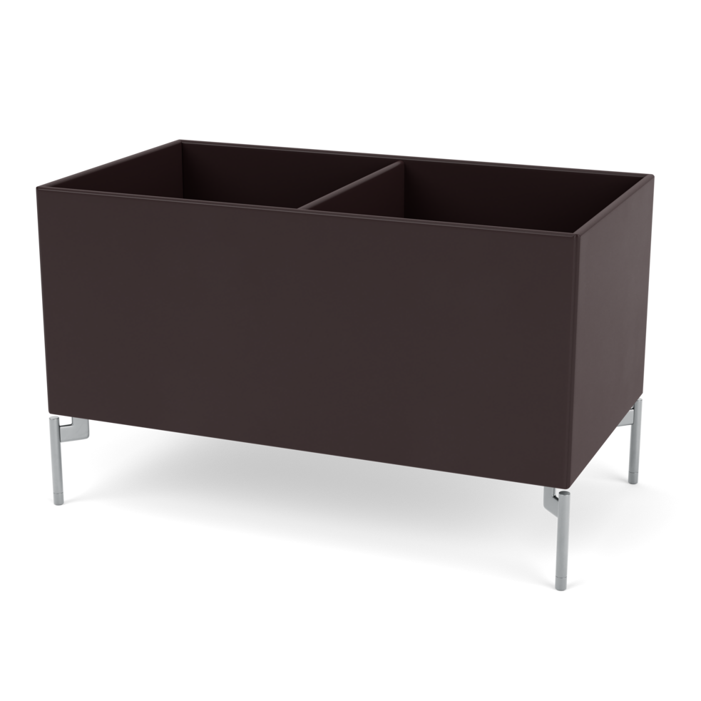 Plantekasse B69,6 cm fra Montana (Dybde: 38 cm, Balsamic, Inkl. ben – krom)
