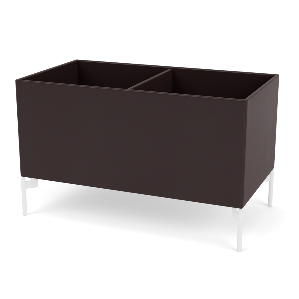 Plantekasse B69,6 cm fra Montana (Dybde: 38 cm, Balsamic, Inkl. ben – snow)
