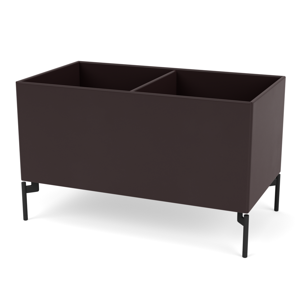 Plantekasse B69,6 cm fra Montana (Dybde: 38 cm, Balsamic, Inkl. ben – black)