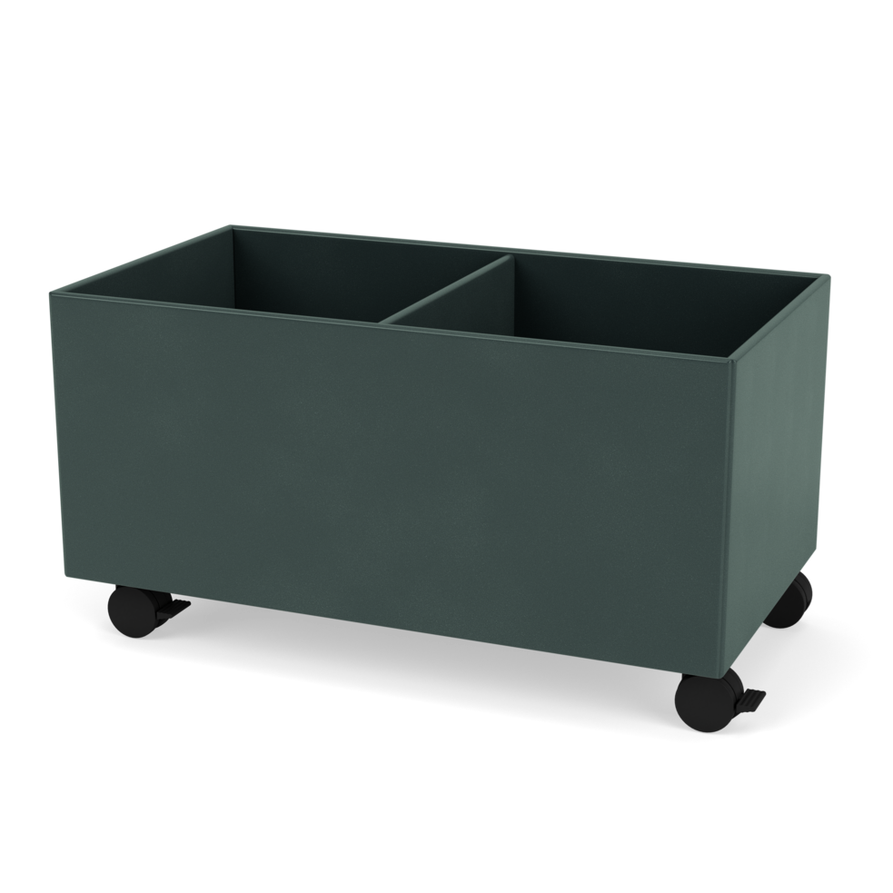Plantekasse B69,6 cm fra Montana (Dybde: 38 cm, Black Jade, Inkl. hjul)