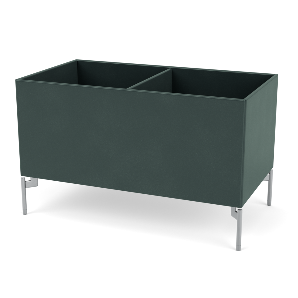 Plantekasse B69,6 cm fra Montana (Dybde: 38 cm, Black Jade, Inkl. ben – krom)