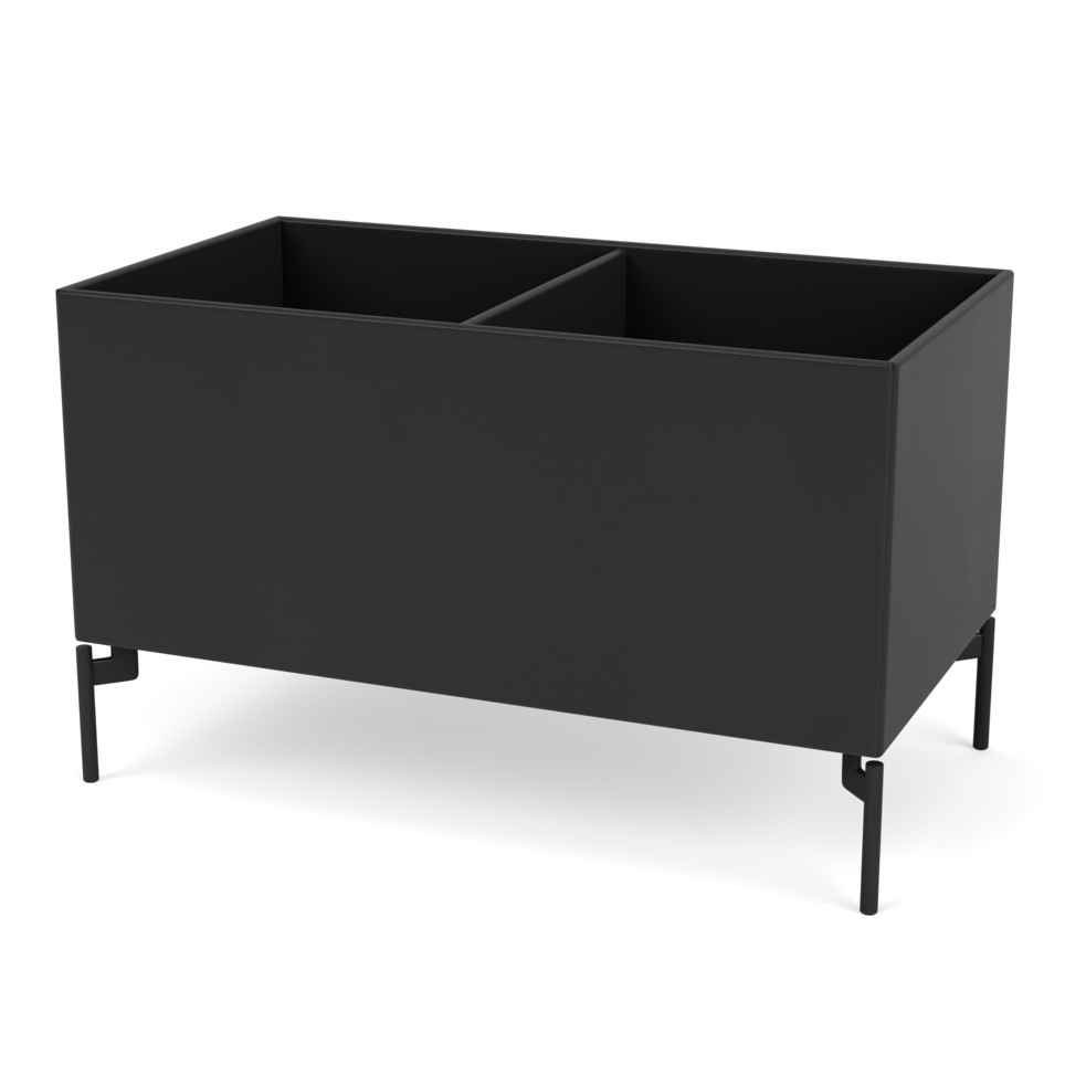 Plantekasse B69,6 cm fra Montana (Dybde: 38 cm, Black, Inkl. ben – black)