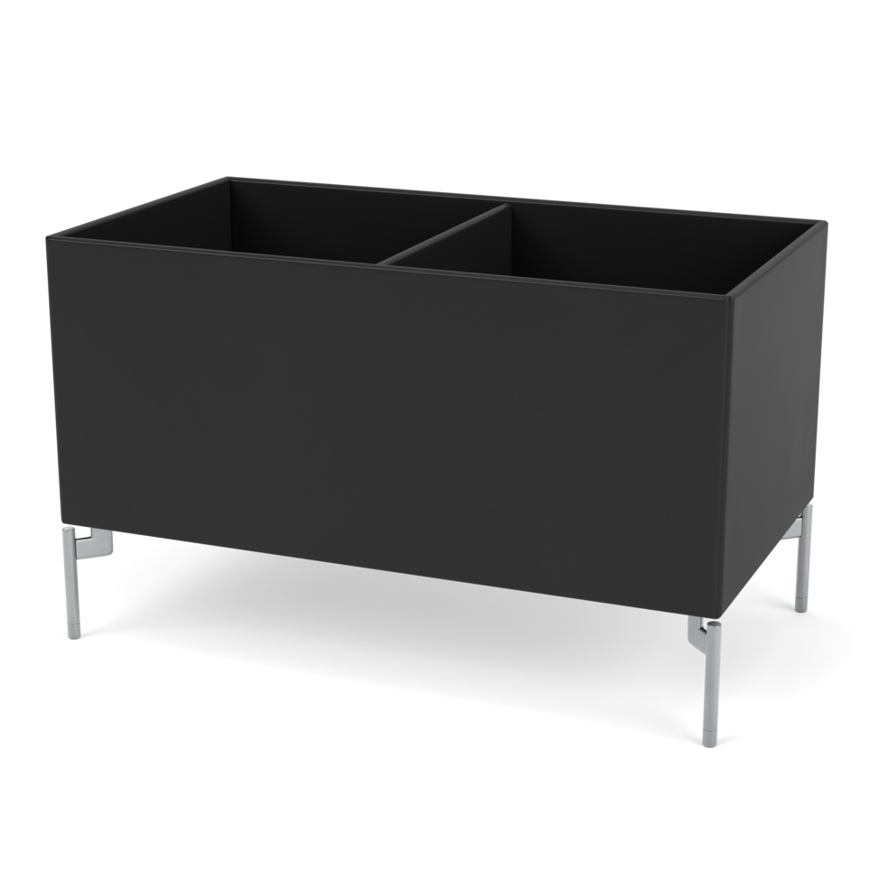 Plantekasse B69,6 cm fra Montana (Dybde: 38 cm, Black, Inkl. ben – krom)