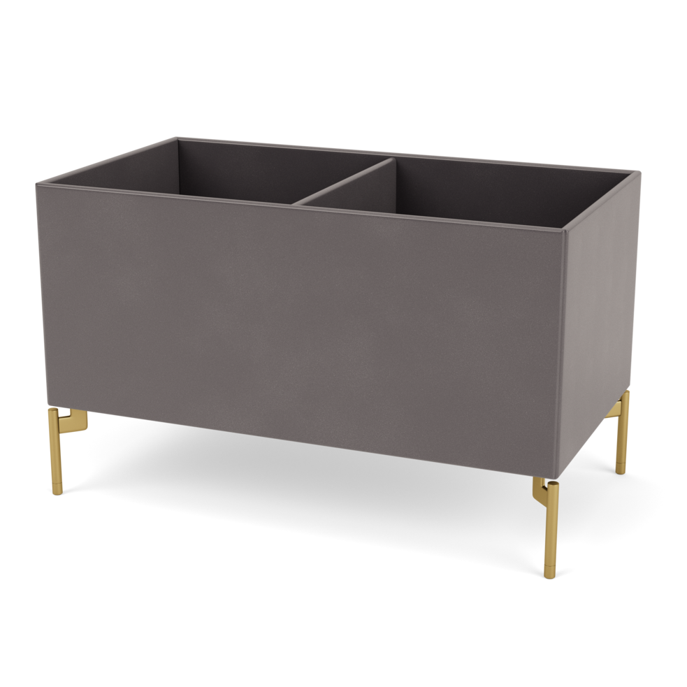 Plantekasse B69,6 cm fra Montana (Dybde: 38 cm, Coffee, Inkl. ben – messing)