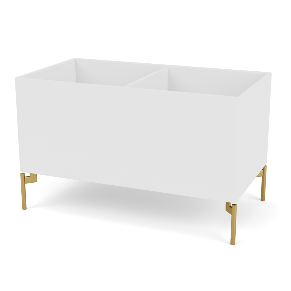 Plantekasse B69,6 cm fra Montana (Dybde: 38 cm, New white, Inkl. ben – messing)