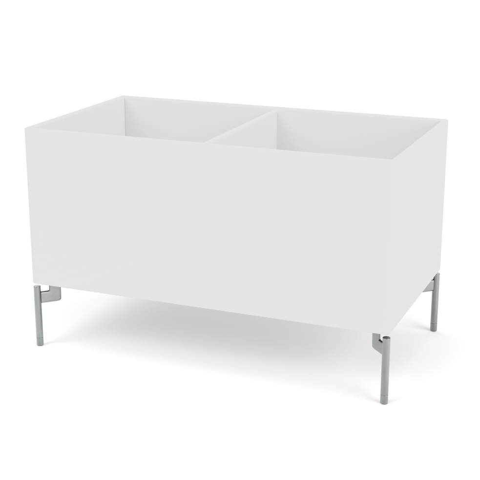 Plantekasse B69,6 cm fra Montana (Dybde: 38 cm, New white, Inkl. ben – krom)