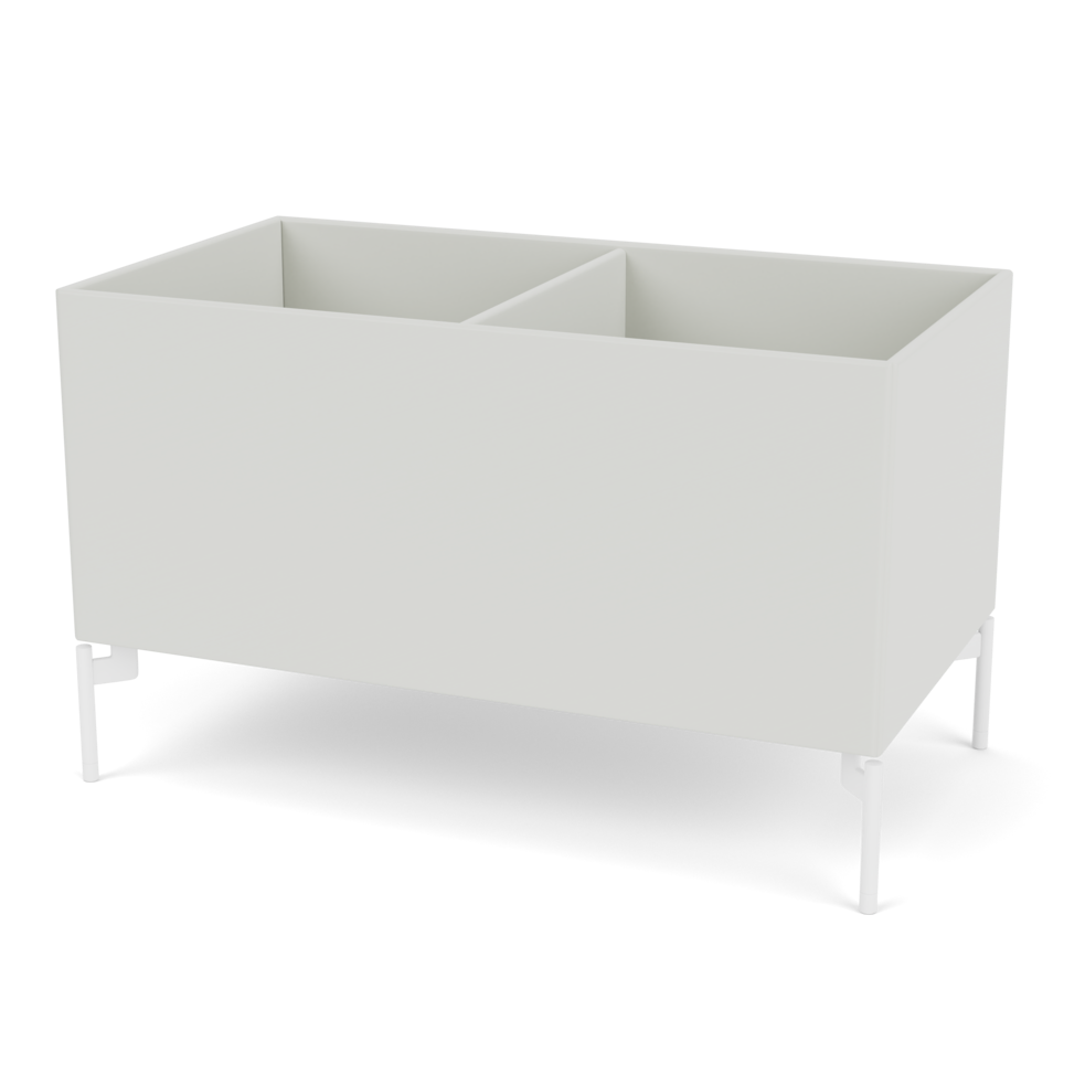 Plantekasse B69,6 cm fra Montana (Dybde: 38 cm, Nordic, Inkl. ben – snow)