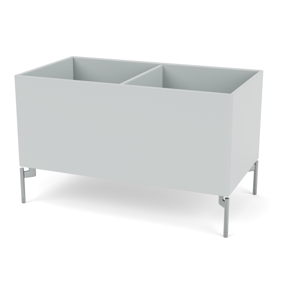Plantekasse B69,6 cm fra Montana (Dybde: 38 cm, Oyster, Inkl. ben – krom)