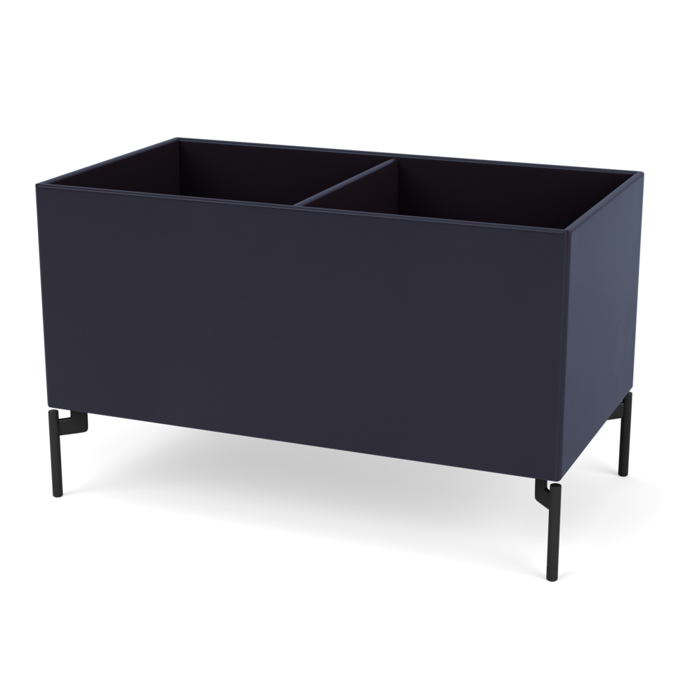 Plantekasse B69,6 cm fra Montana (Dybde: 38 cm, Shadow, Inkl. ben – black)