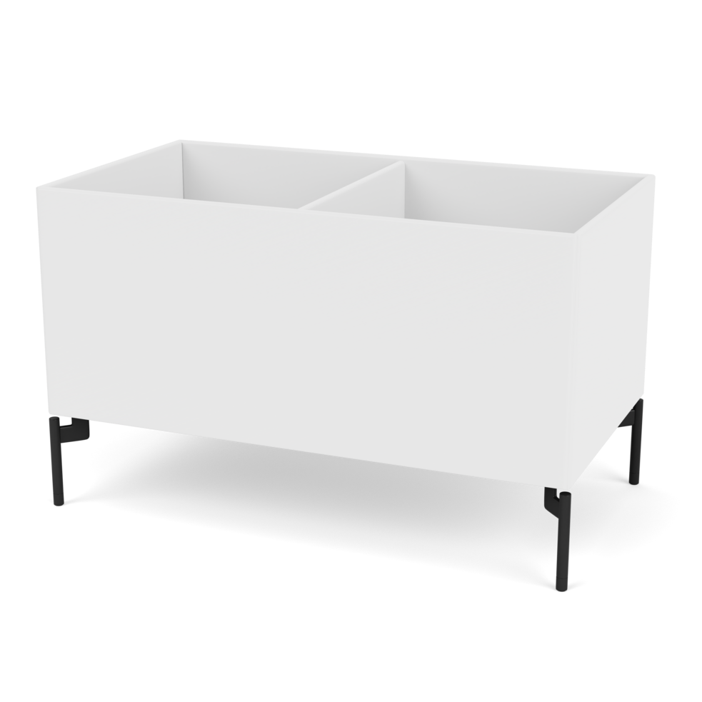 Plantekasse B69,6 cm fra Montana (Dybde: 38 cm, Snow, Inkl. ben – black)