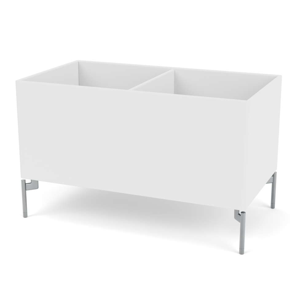 Plantekasse B69,6 cm fra Montana (Dybde: 38 cm, Snow, Inkl. ben – krom)