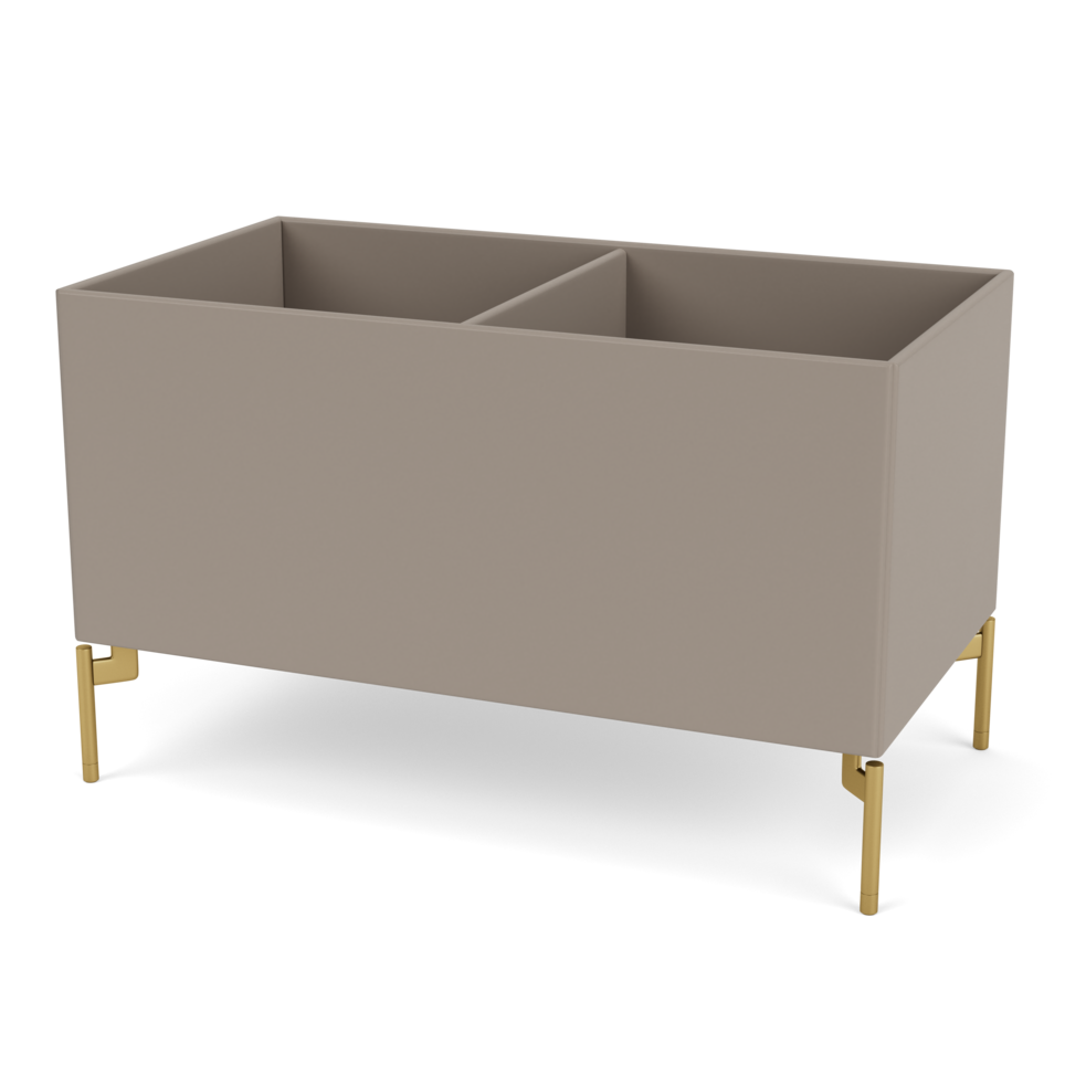 Plantekasse B69,6 cm fra Montana (Dybde: 38 cm, Truffle, Inkl. ben – messing)