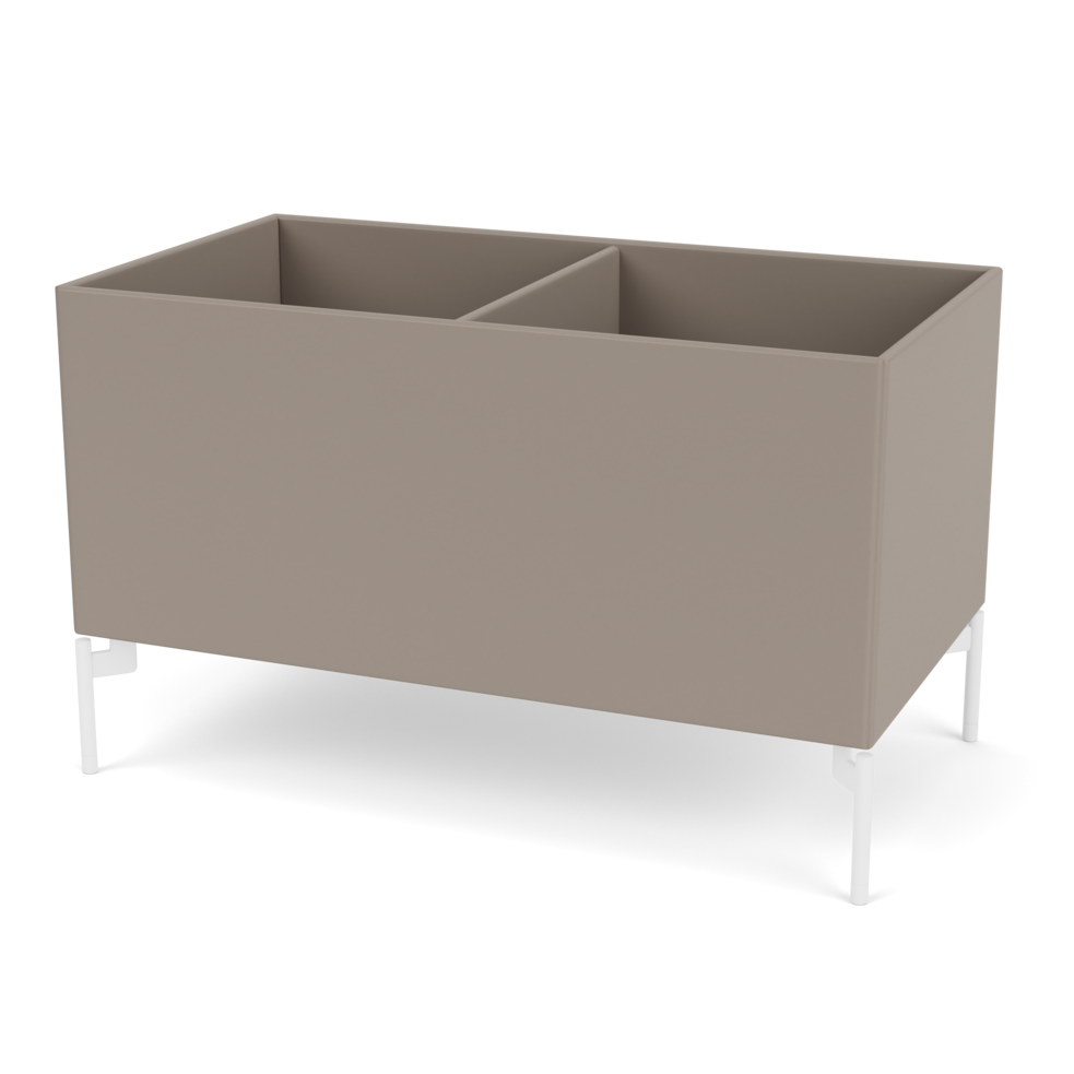 Plantekasse B69,6 cm fra Montana (Dybde: 38 cm, Truffle, Inkl. ben – snow)
