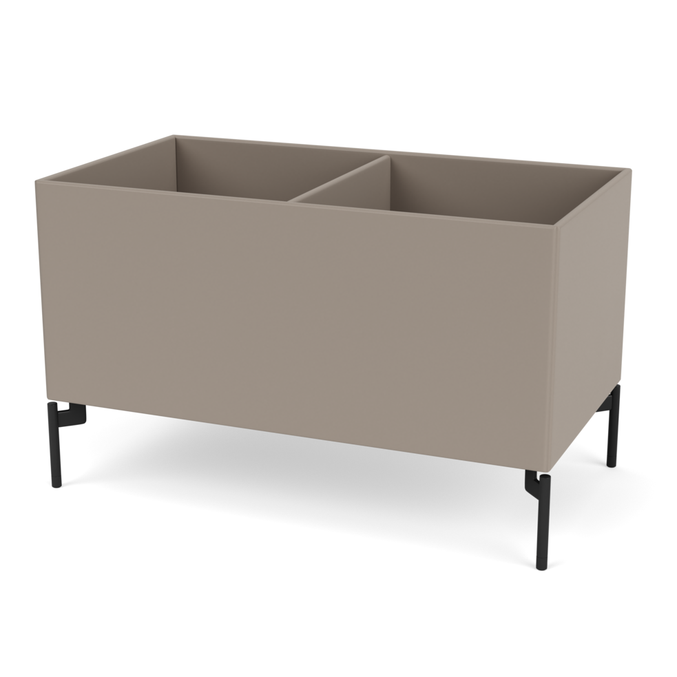 Plantekasse B69,6 cm fra Montana (Dybde: 38 cm, Truffle, Inkl. ben – black)