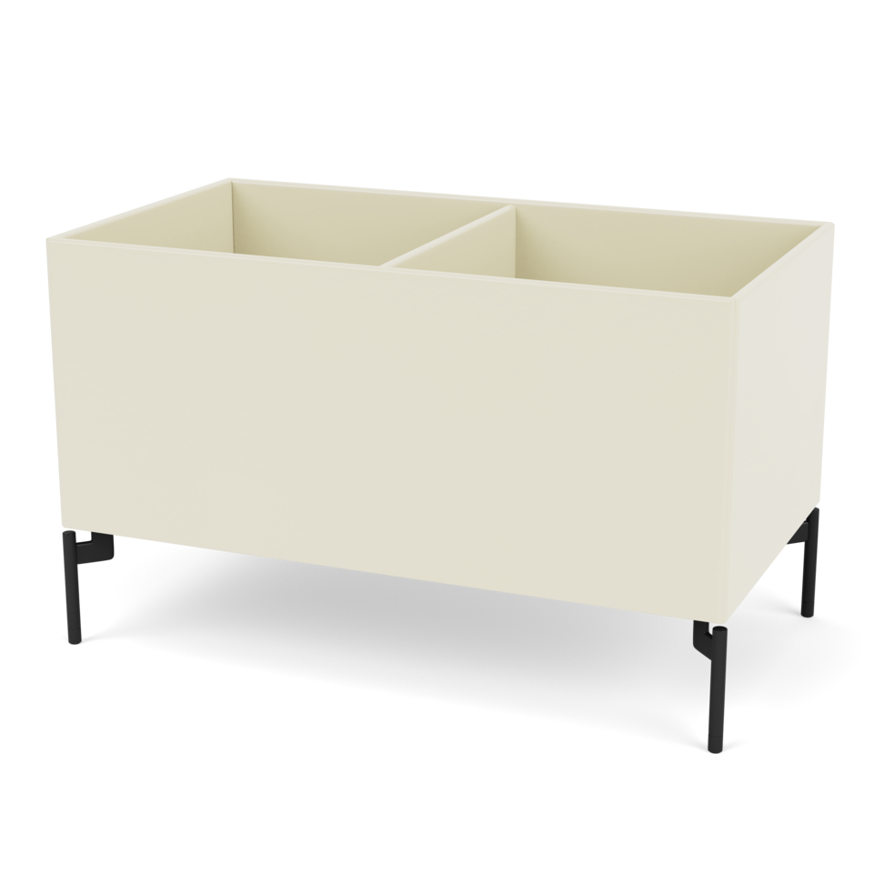 Plantekasse B69,6 cm fra Montana (Dybde: 38 cm, Vanilla, Inkl. ben – black)
