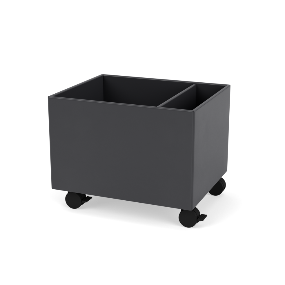 Plantekasse B46,8 cm fra Montana (Dybde: 38 cm, Anthracite, Inkl. hjul)
