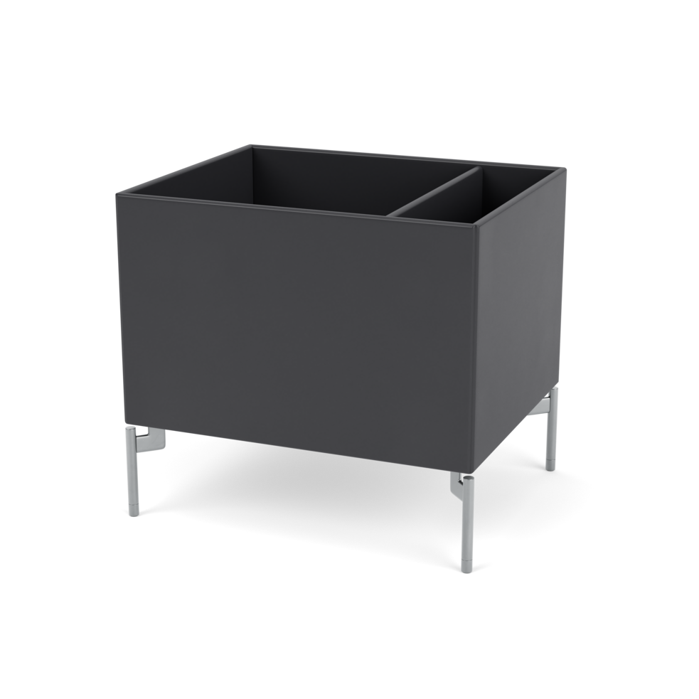 Plantekasse B46,8 cm fra Montana (Dybde: 38 cm, Anthracite, Inkl. ben – krom)