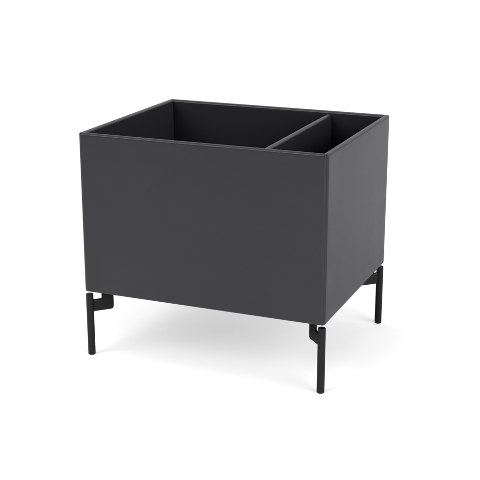 Plantekasse B46,8 cm fra Montana (Dybde: 38 cm, Anthracite, Inkl. ben – black)