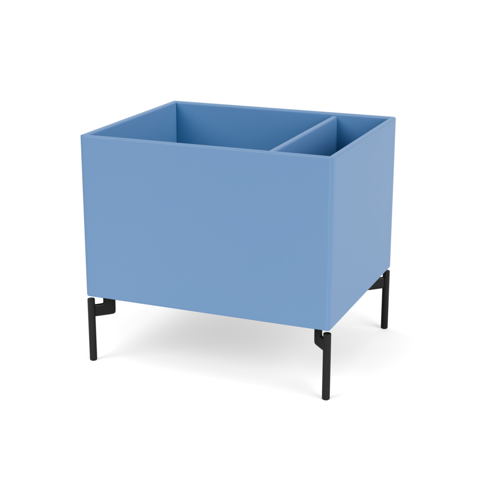 Plantekasse B46,8 cm fra Montana (Dybde: 38 cm, Azure, Inkl. ben – black)