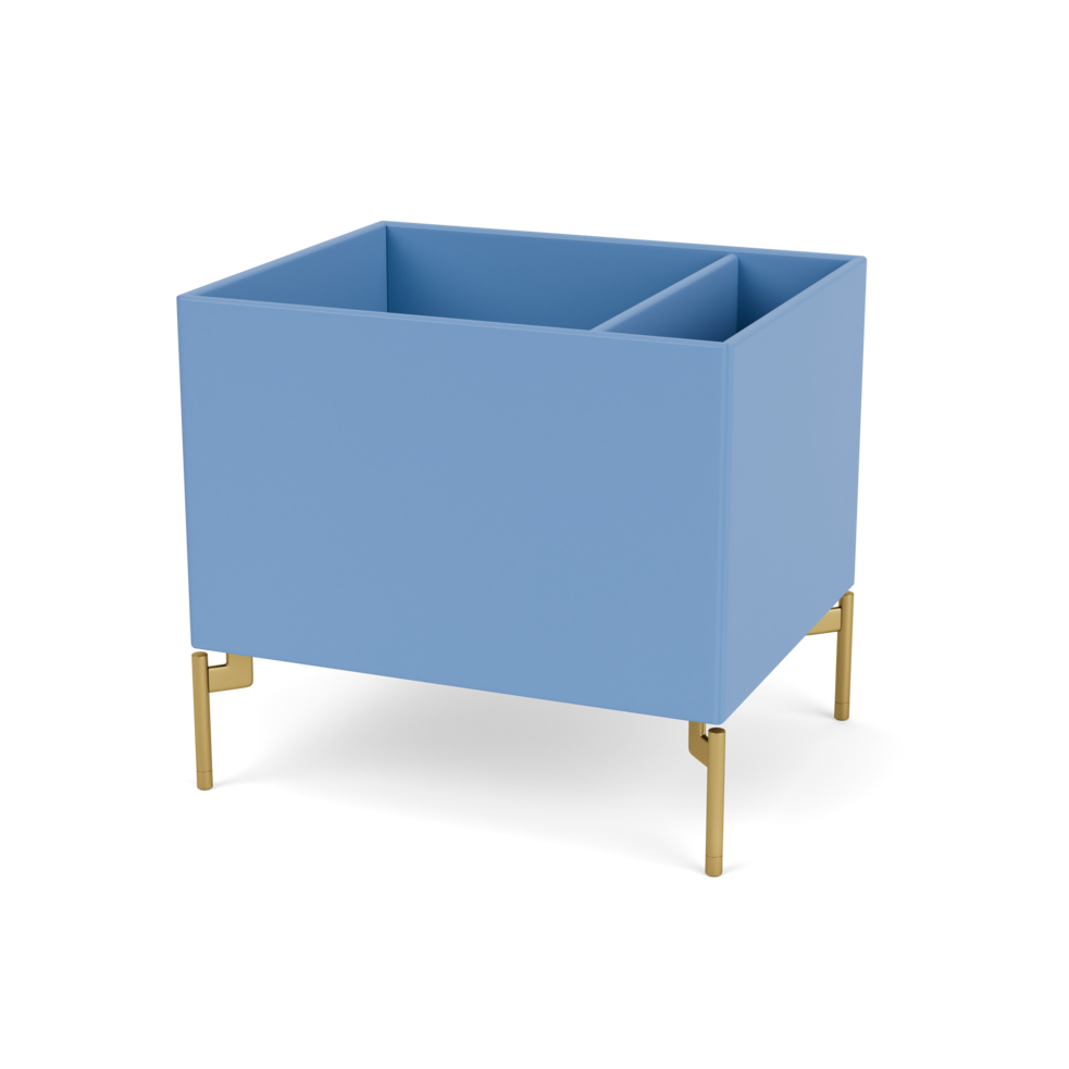 Plantekasse B46,8 cm fra Montana (Dybde: 38 cm, Azure, Inkl. ben – messing)