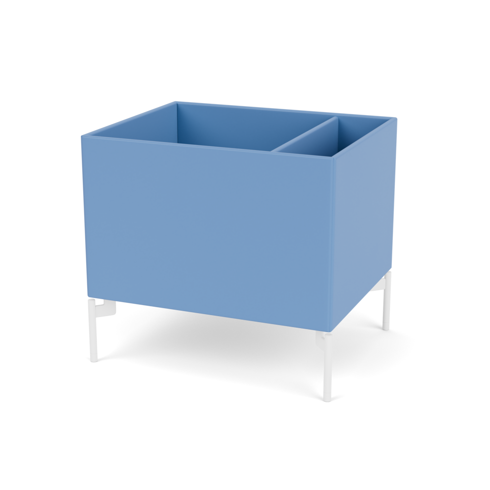 Plantekasse B46,8 cm fra Montana (Dybde: 38 cm, Azure, Inkl. ben – snow)