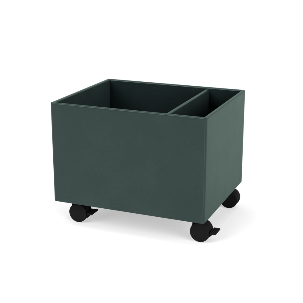 Plantekasse B46,8 cm fra Montana (Dybde: 38 cm, Black Jade, Inkl. hjul)