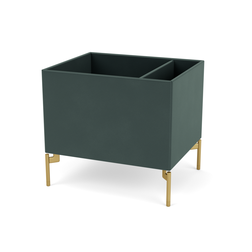 Plantekasse B46,8 cm fra Montana (Dybde: 38 cm, Black Jade, Inkl. ben – messing)